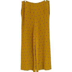 ASTR The Label Gold Print Polka Dot Wide Leg Viscose Pants Size Small